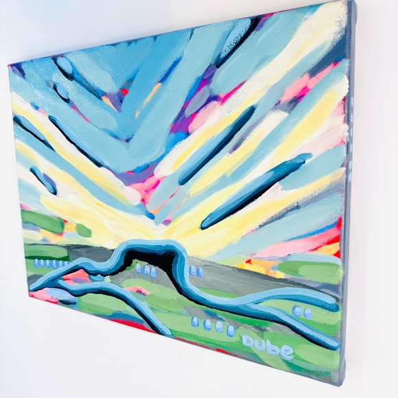 Original Painting Modern Impressionism Collectible Landscape 9" x 12" Canvas - Picture 5 of 11